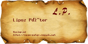 Lipsz Péter névjegykártya